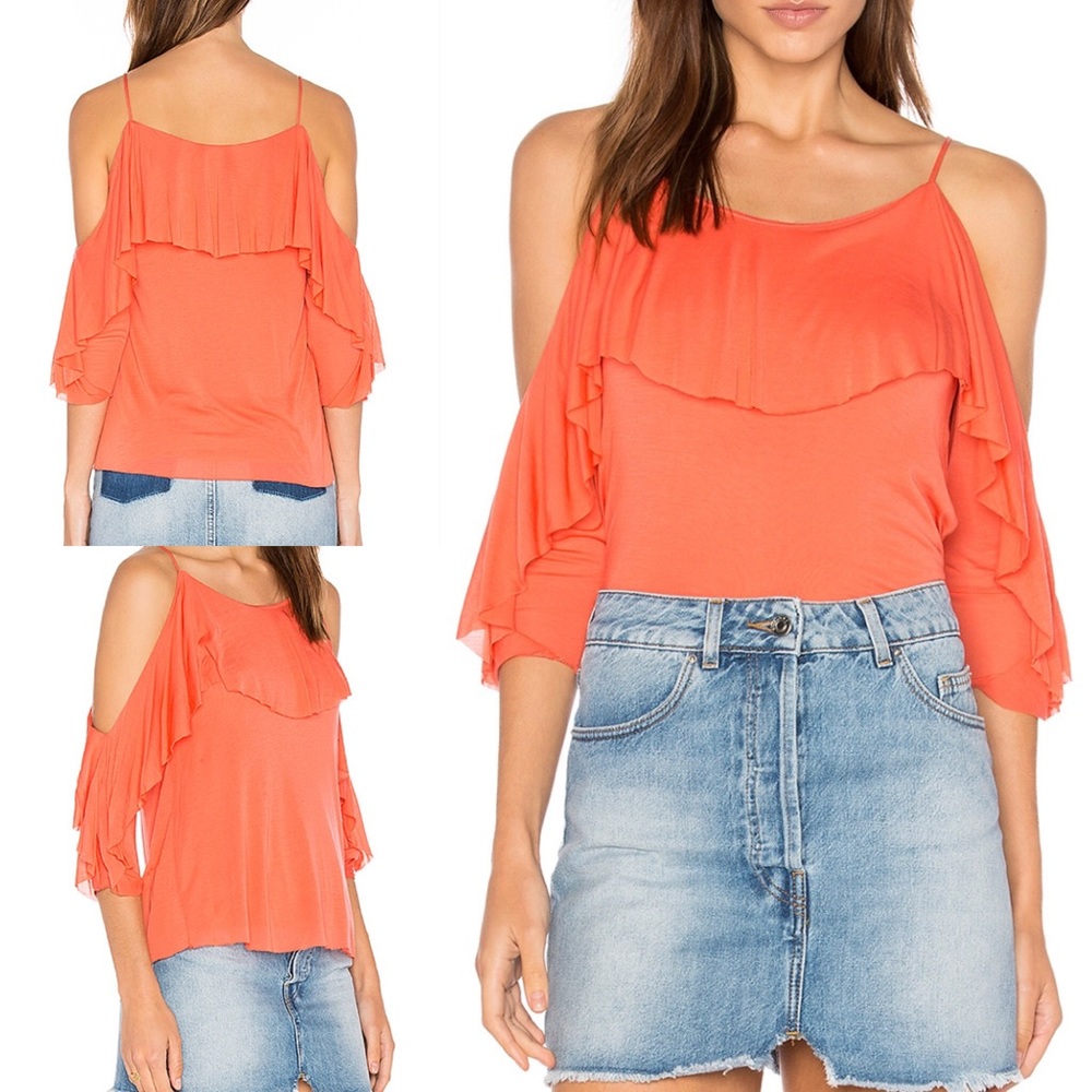 BAILEY 44 Havana Cold Shoulder Top.